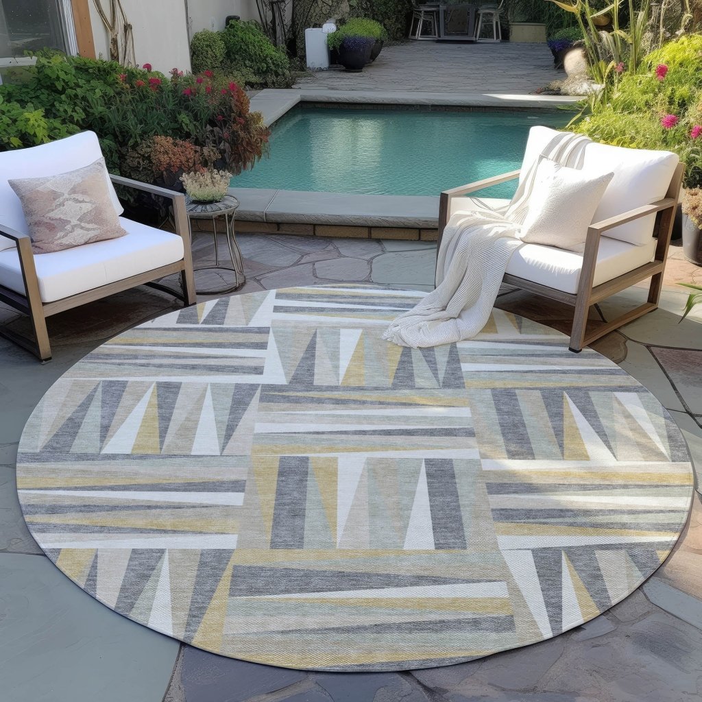 LOOMLAN Rugs Azura Brown Washable Indoor-Outdoor Rug
