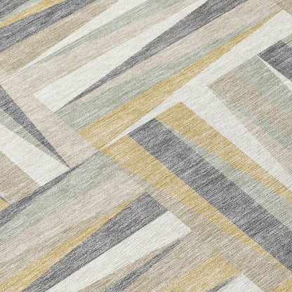 LOOMLAN Rugs Azura Brown Washable Indoor-Outdoor Rug