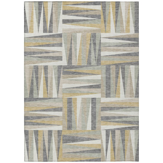 LOOMLAN Rugs Azura Brown Washable Indoor-Outdoor Rug