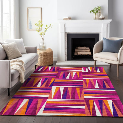 Azura Garnet Washable Indoor - Outdoor Rug - LOOMLAN - LOOMLAN Rugs - Outdoor Rugs