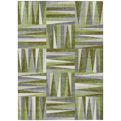 LOOMLAN Rugs Azura Green Washable Indoor-Outdoor Rug