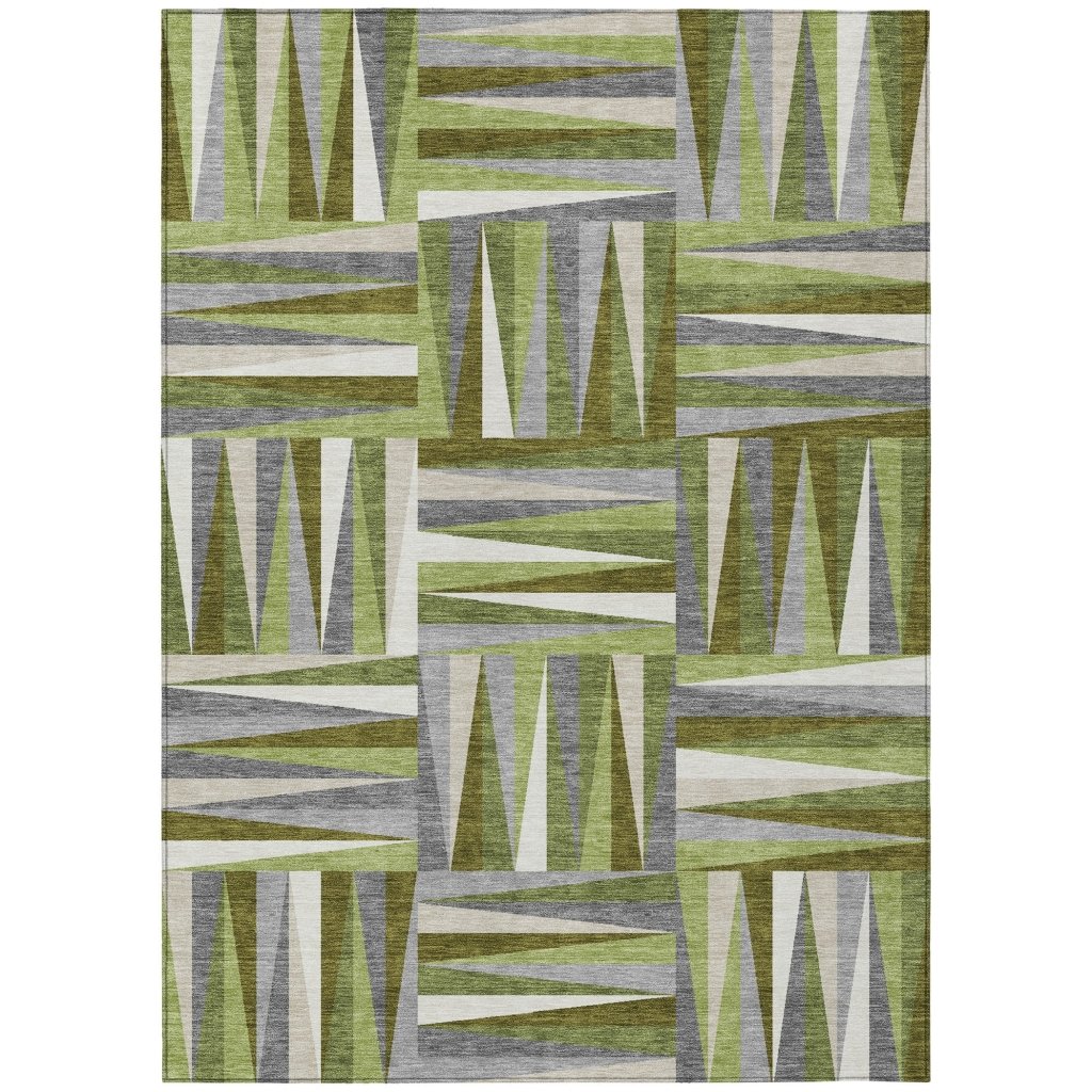 LOOMLAN Rugs Azura Green Washable Indoor-Outdoor Rug