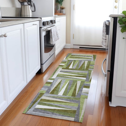 LOOMLAN Rugs Azura Green Washable Indoor-Outdoor Rug