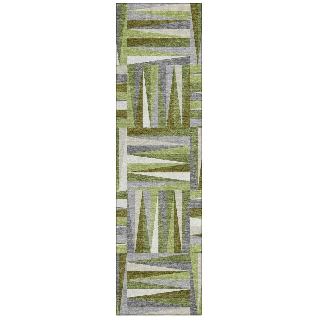 LOOMLAN Rugs Azura Green Washable Indoor-Outdoor Rug