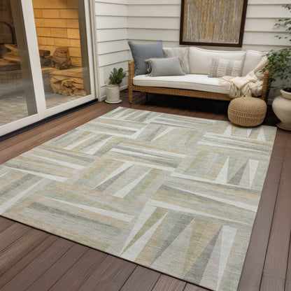 LOOMLAN Rugs Azura Ivory Washable Indoor-Outdoor Rug