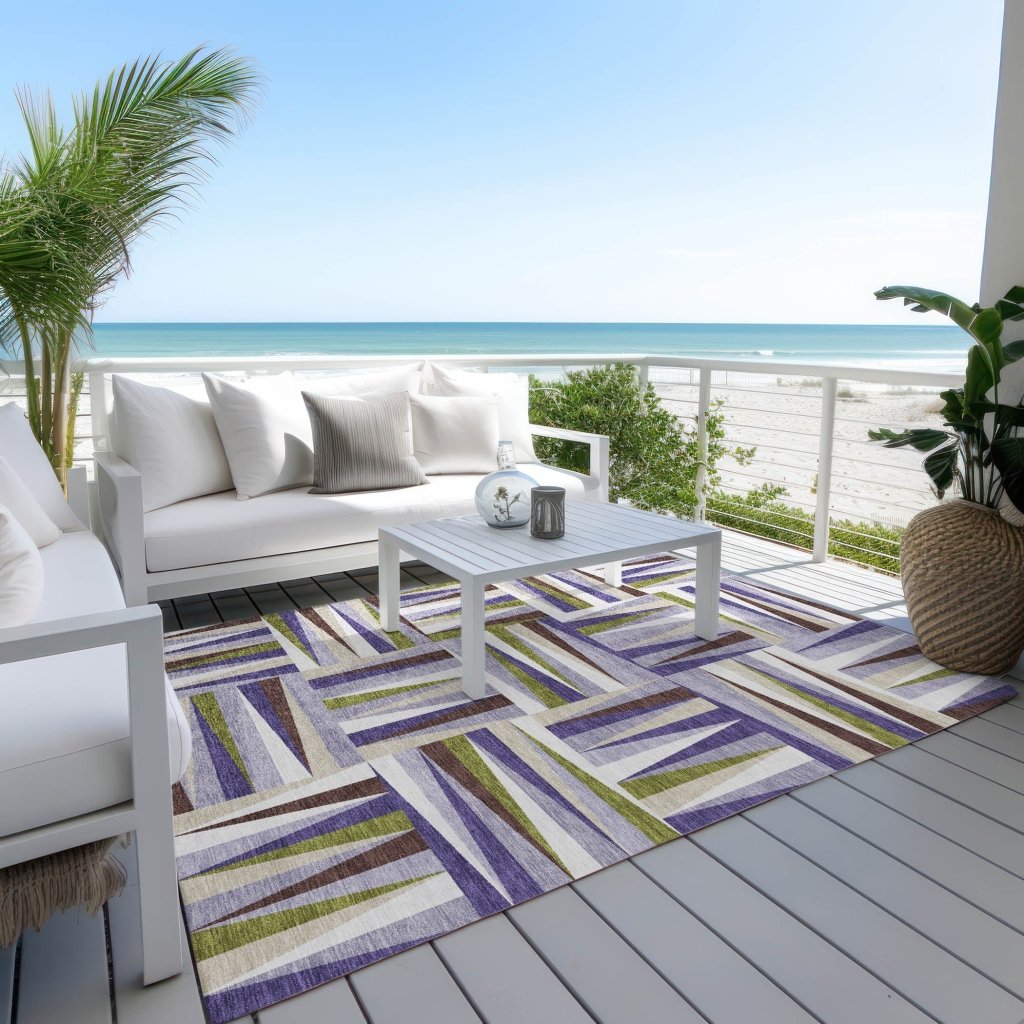 LOOMLAN Rugs Azura Lavender Washable Indoor-Outdoor Rug