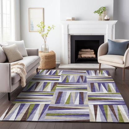 LOOMLAN Rugs Azura Lavender Washable Indoor-Outdoor Rug