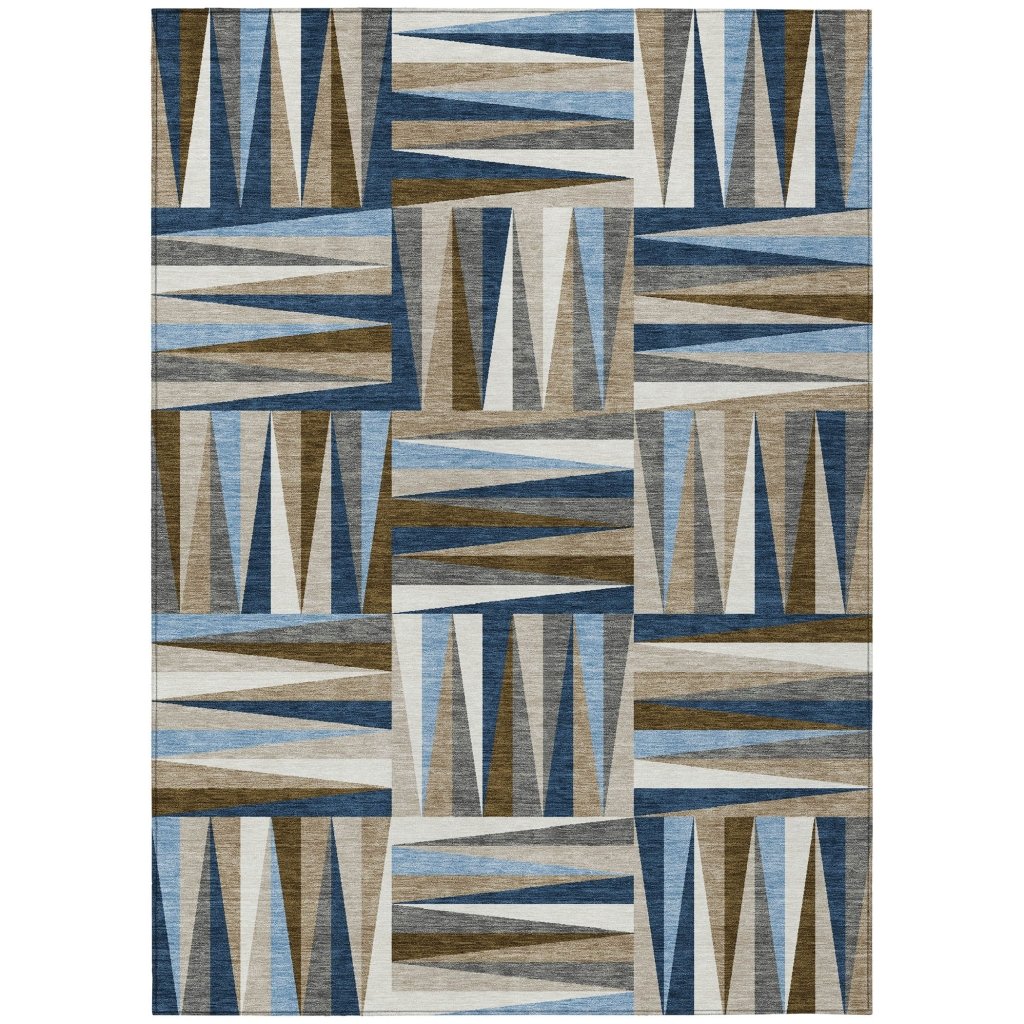 LOOMLAN Rugs Azura Navy Washable Indoor-Outdoor Rug