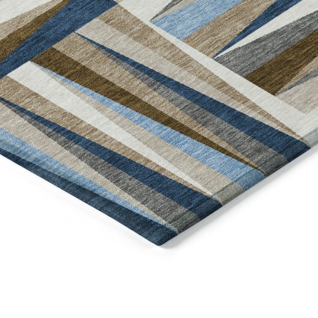 LOOMLAN Rugs Azura Navy Washable Indoor-Outdoor Rug