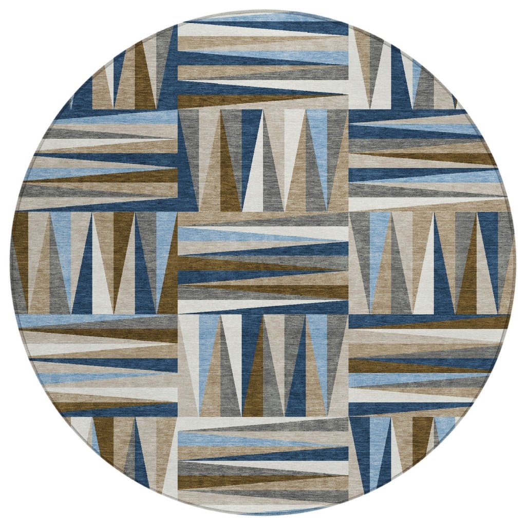 LOOMLAN Rugs Azura Navy Washable Indoor-Outdoor Rug