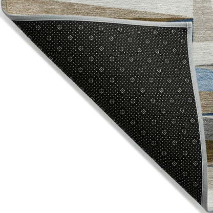 LOOMLAN Rugs Azura Navy Washable Indoor-Outdoor Rug