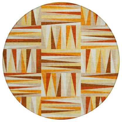 LOOMLAN Rugs Azura Orange Washable Indoor-Outdoor Rug