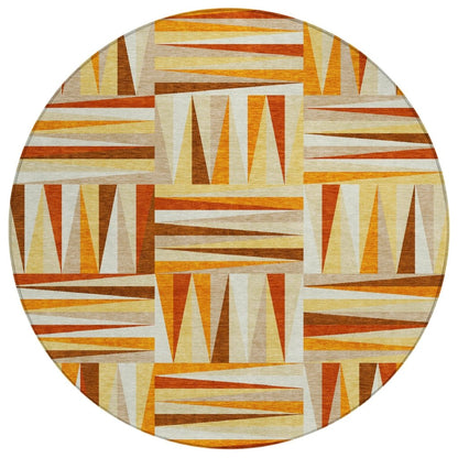LOOMLAN Rugs Azura Orange Washable Indoor-Outdoor Rug