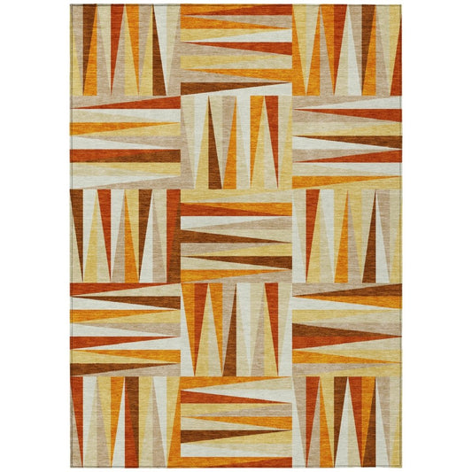 LOOMLAN Rugs Azura Orange Washable Indoor-Outdoor Rug