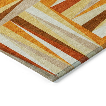 LOOMLAN Rugs Azura Orange Washable Indoor-Outdoor Rug