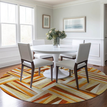LOOMLAN Rugs Azura Orange Washable Indoor-Outdoor Rug