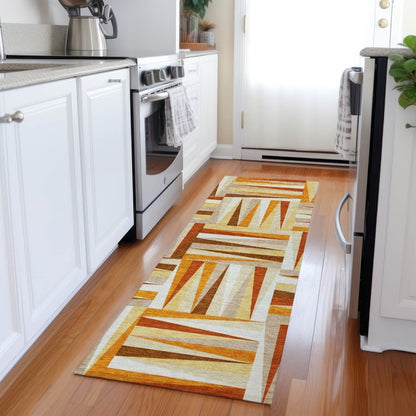 LOOMLAN Rugs Azura Orange Washable Indoor-Outdoor Rug
