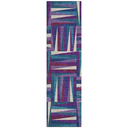 LOOMLAN Rugs Azura Purple Washable Indoor-Outdoor Rug