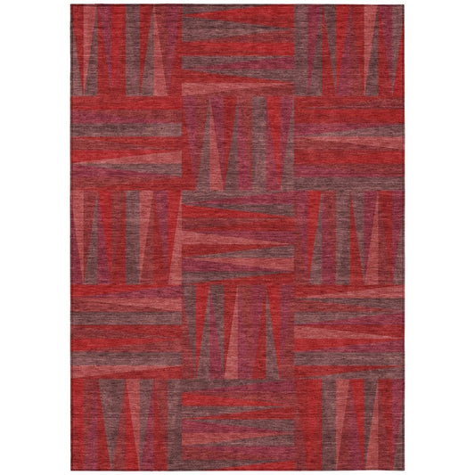 LOOMLAN Rugs Azura Red Washable Indoor-Outdoor Rug