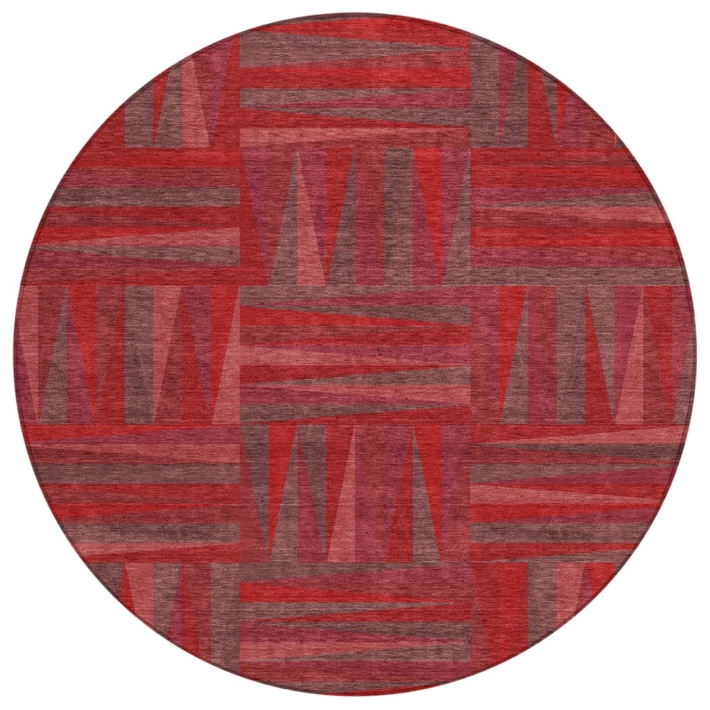 LOOMLAN Rugs Azura Red Washable Indoor-Outdoor Rug