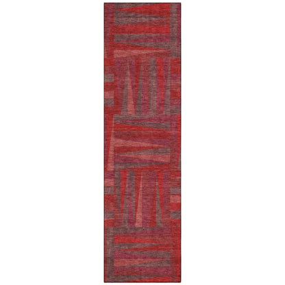 LOOMLAN Rugs Azura Red Washable Indoor-Outdoor Rug