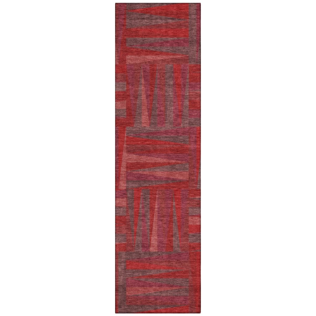 LOOMLAN Rugs Azura Red Washable Indoor-Outdoor Rug