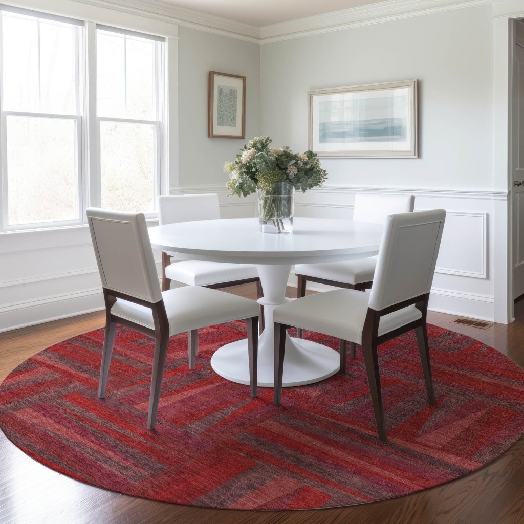 LOOMLAN Rugs Azura Red Washable Indoor-Outdoor Rug