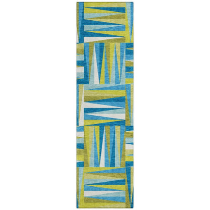 LOOMLAN Rugs Azura Teal Washable Indoor-Outdoor Rug