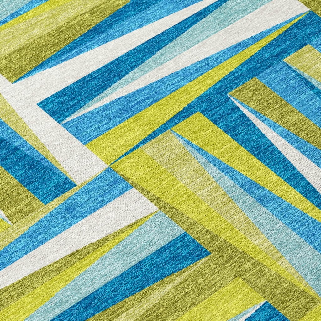 LOOMLAN Rugs Azura Teal Washable Indoor-Outdoor Rug