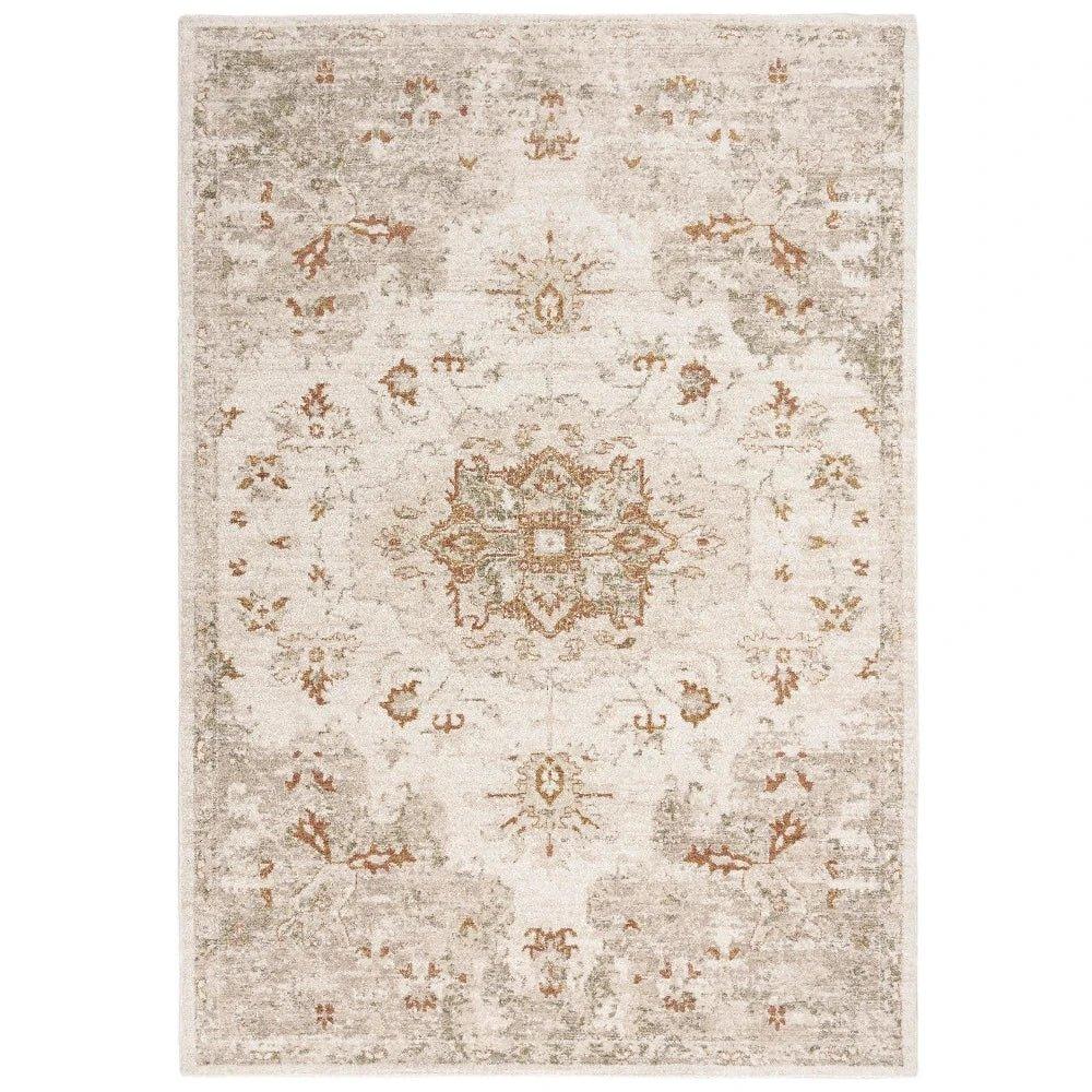Deva Medallion Rust Large Area Rugs For Living Room