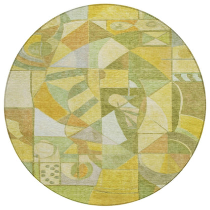 Jaelius Fern Washable Indoor-Outdoor Rug