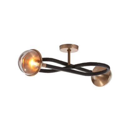 Wildwood Newton Black Leather Warp Wall Sconce