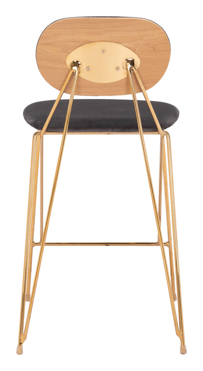 Georges Gray and Gold Counter Stool (Set of 2)