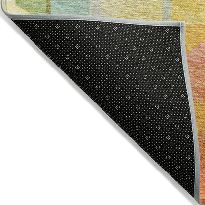 Jaelira Gold Washable Indoor-Outdoor Rug