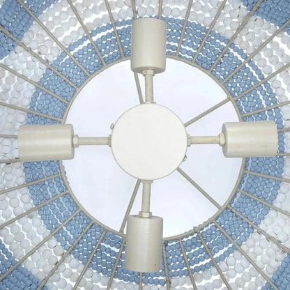Clamshell Wood Beaded Chandelier -- view 15