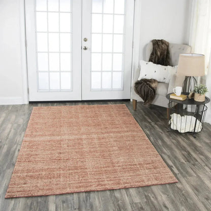 Bana Solid Rust Area Rugs For Living Room -- rust