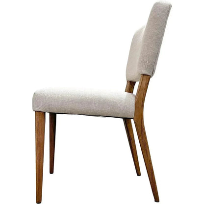 Luella Cream Linen Dining Chair 2PC Set Floating Back -- view 5