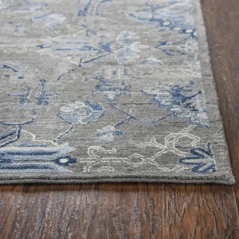 Cuca Floral Gray Large Area Rugs For Living Room -- gray
