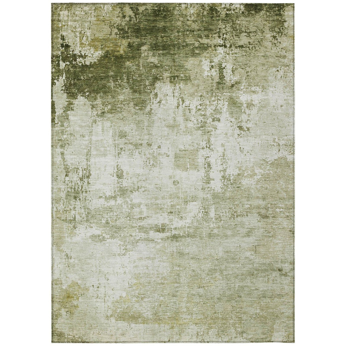 Kaelira Green Washable Indoor-Outdoor Rug