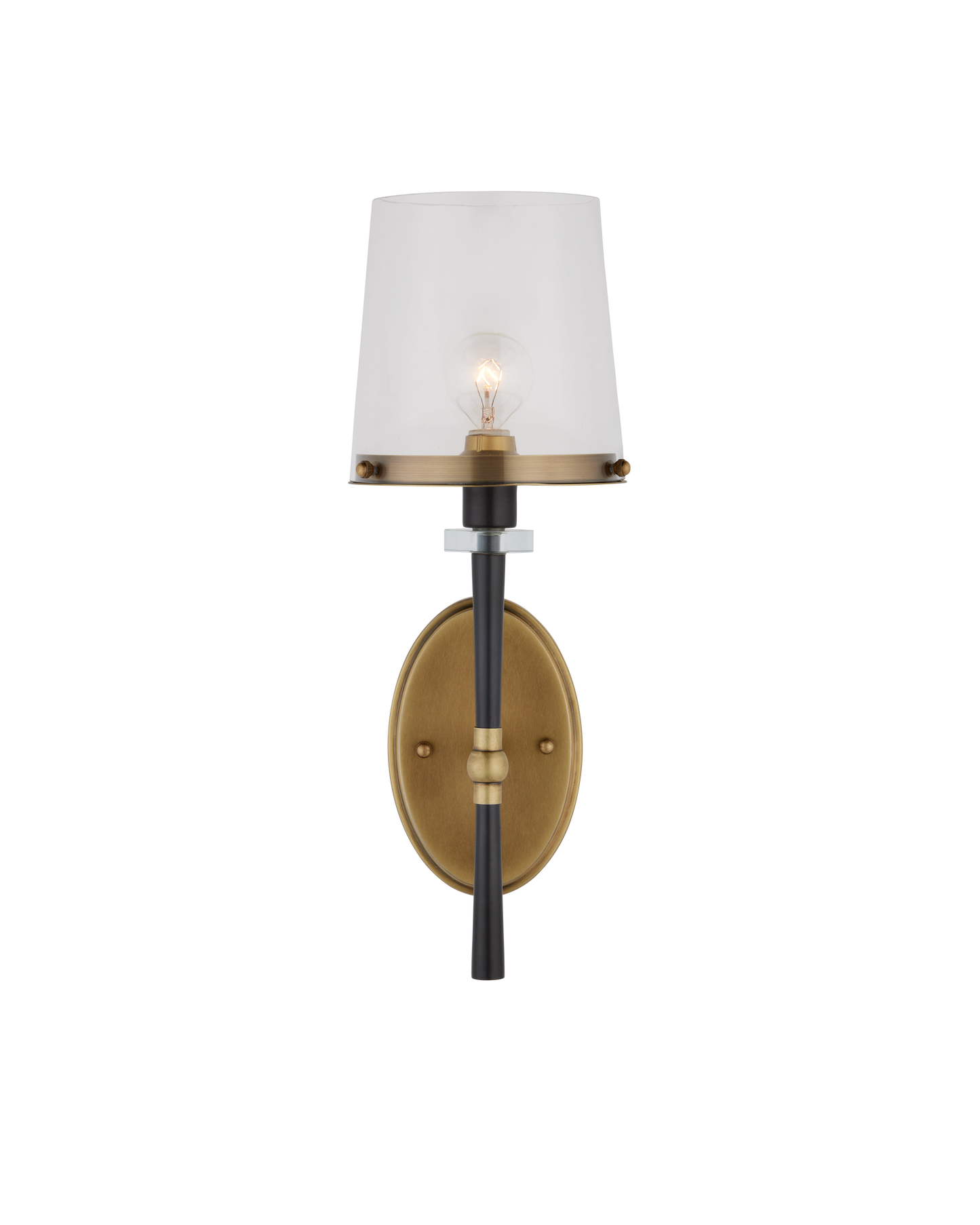 Lyndall Metal and Glass Gold Wall Sconce