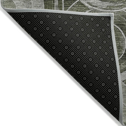 Jaelain Taupe Washable Indoor-Outdoor Rug