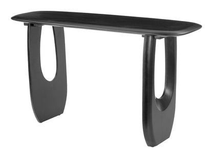 Arasan Wood Black Geometric Console Table