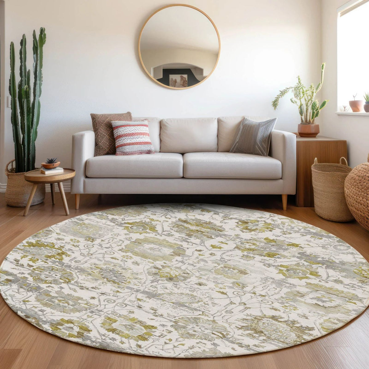 Haelira Linen Washable Indoor-Outdoor Rug