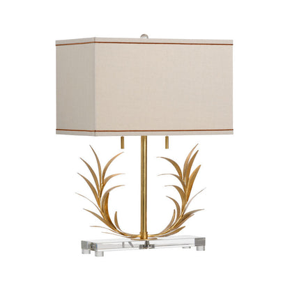 Chelsea House Gold Laurel Crystal Mounted Table Lamp