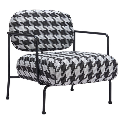 Ulet Black Steel Accent Arm Chair