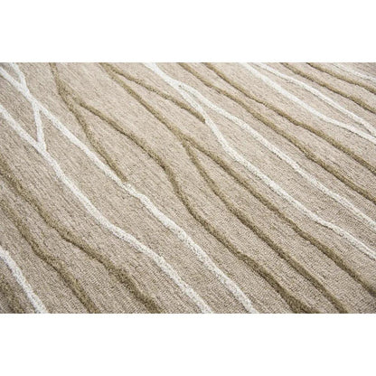 Boot Lines Beige Large Area Rugs For Living Room - LOOMLAN - LOOMLAN - Area Rugs