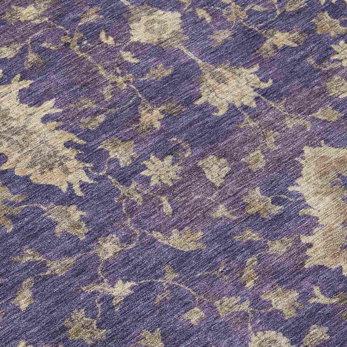 Iriaris Purple Washable Indoor-Outdoor Rug