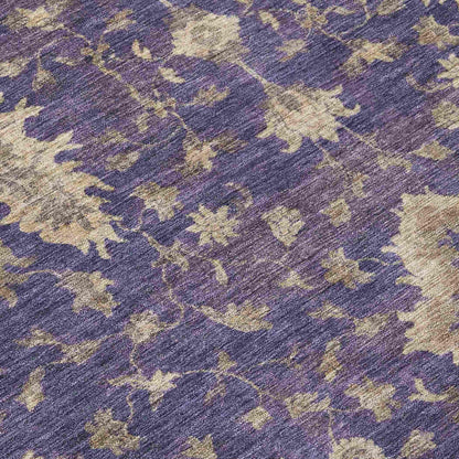 Iriaris Purple Washable Indoor-Outdoor Rug