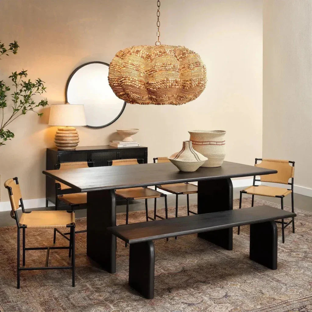 Arc Wooden Rectangular Dining Table -- view 9