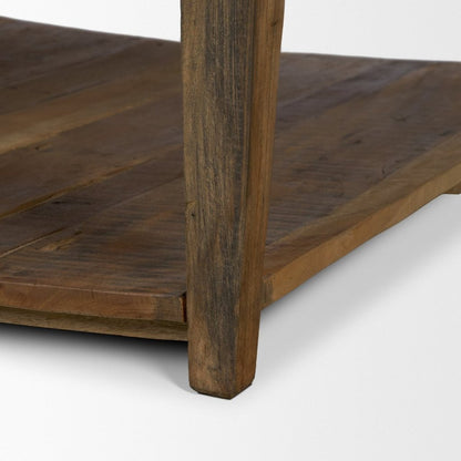 Ashwick 44" Dark Brown Reclaimed Wood Square Coffee Table -- Dark Brown